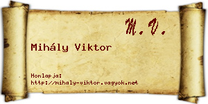 Mihály Viktor névjegykártya