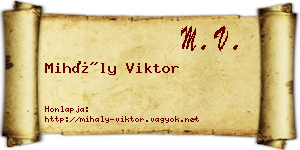 Mihály Viktor névjegykártya