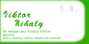 viktor mihaly business card